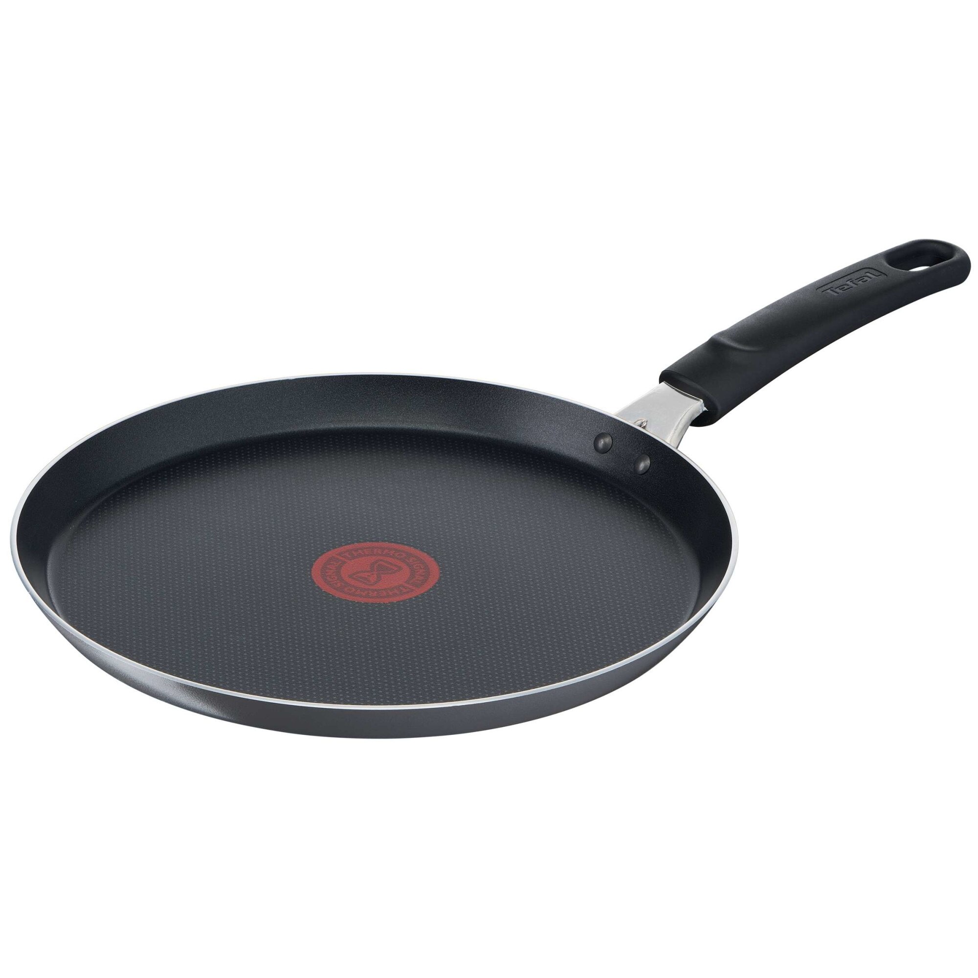 Tigaie de clatite Tefal Easy Plus, 25 cm, invelis antiaderent din titan, indicator Thermo-Signal, maner ergonomic, negru