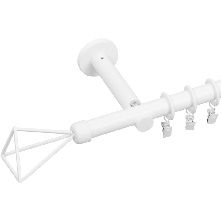 Egyszemélyes modern fém galéria 19mm Vega Matt fehér 360 cm