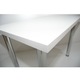 Masa bucatarie / dining, CMDesign, blat dublat 36mm, PAL Alb Perlat, Picioare Crom Lucios, 90 x 60 x 75cm