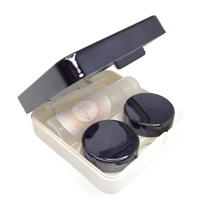 Aplicator lentile de contact in caseta Leecy, Negru, accesorii incluse, 62 x 62 mm