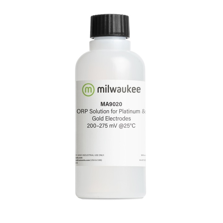 Solutie de verificare si calibrare pentru ORP gata preparata, Milwaukee MA9020, puritate de laborator, sticla etansa 230 ml