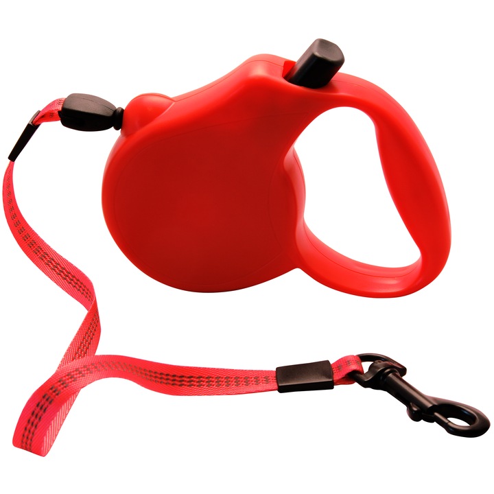 FIDA Medium visszahúzható póráz, 5m, Piros