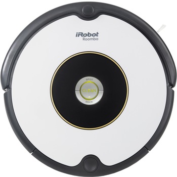 Robot de aspirare iRobot Roomba 605, AeroVac Wall Follow, Program Spot, Senzor detectare scari, Baterie Ni-MH, Alb/Negru Robot de aspirare iRobot Roomba 605, AeroVac Wall Follow, Program Spot, Senzor detectare scari, Baterie Ni-MH, Alb/Negru