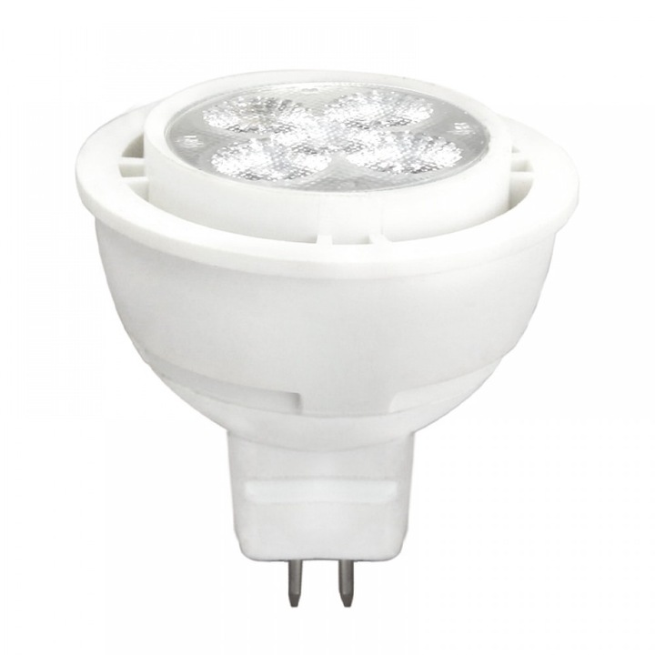 LED лампа Lightex, Plastic, Al, 6.5W, 12V, GU5.3, MR16, 4000K