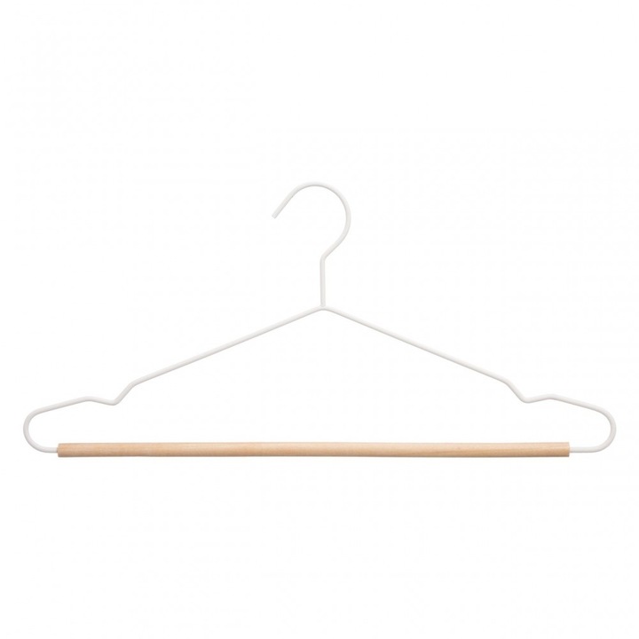 Umeras Mivan, lemn, metal alb, 43.5 x 1.2 x H19 cm