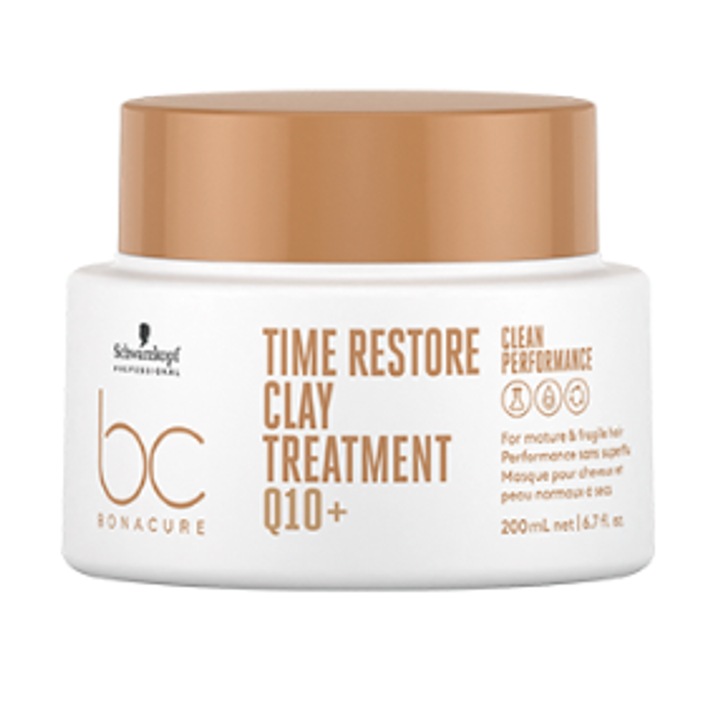 Bonacure Time Restore Clay pakolás törékeny és érett hajra 500ml