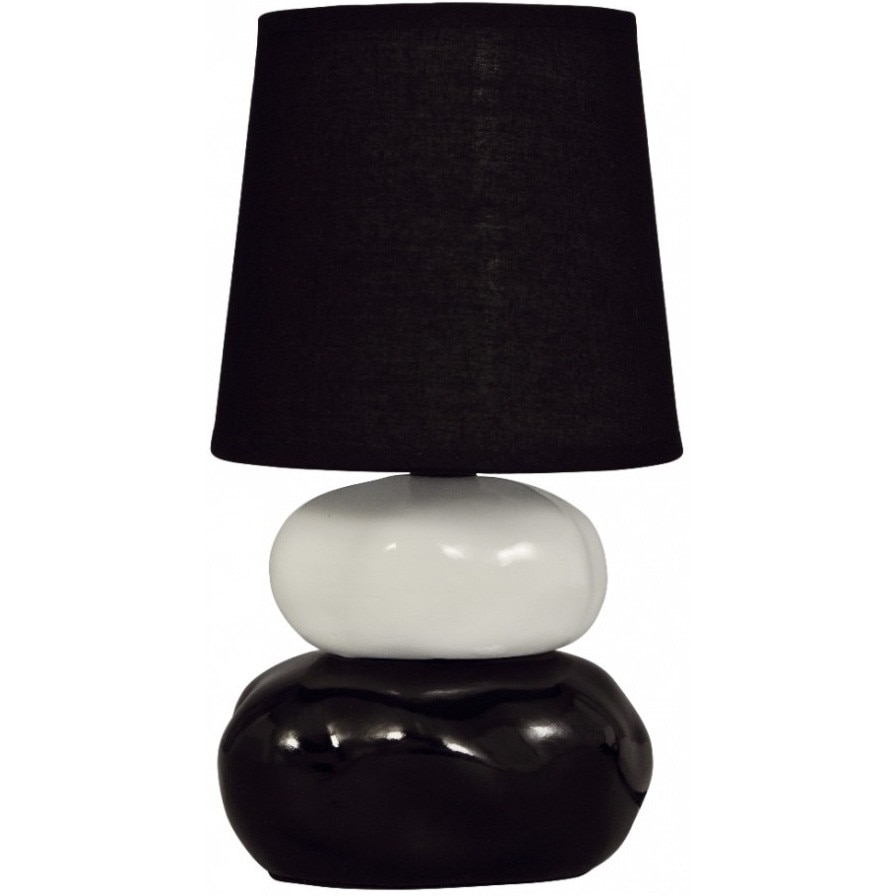 Veioza Omar negru KL 0503 Klausen, corp negru si alb, abajur negru, 1x40W