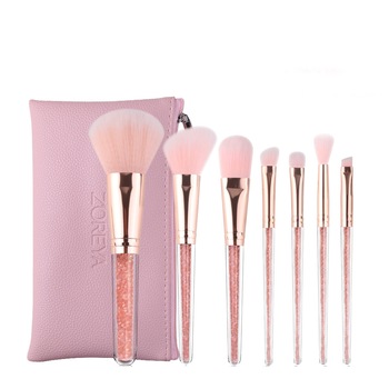 Set 7 pensule machiaj Crystal Cosmetic cu geanta piele ecologica model 2018 Zoreya Set 7 pensule machiaj Crystal Cosmetic cu geanta piele ecologica model 2018 Zoreya