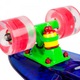 Penny board WORKER Transpy 400 22'' cu roti iluminate, albastru