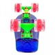 Penny board WORKER Transpy 400 22'' cu roti iluminate, albastru