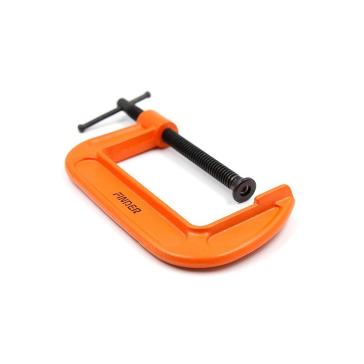 Clema fixare, Finder, Fonta/otel, 12 inch, Portocaliu