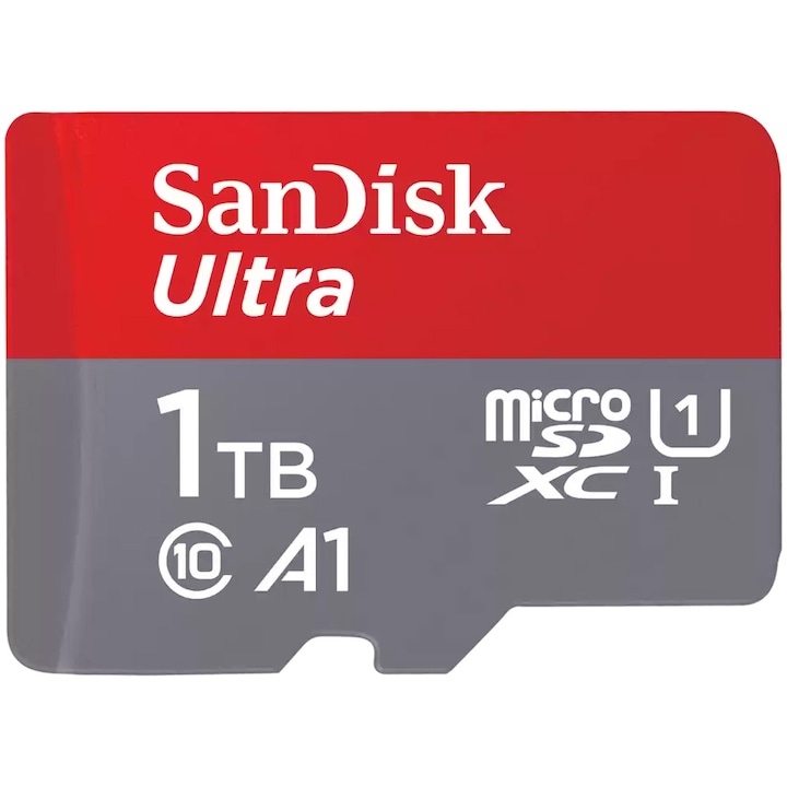 Карта памет SanDisk Ultra microSDXC, 1TB, 150MB/s, A1, Class 10, UHS-I, SD адаптер