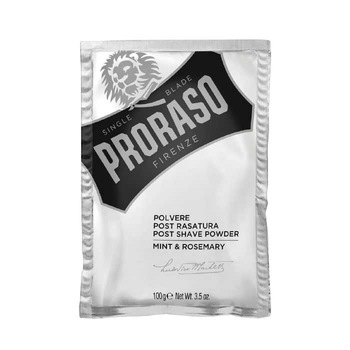 Pudra dupa barbierit Proraso menta si rozmarin 100g Pudra dupa barbierit Proraso menta si rozmarin 100g