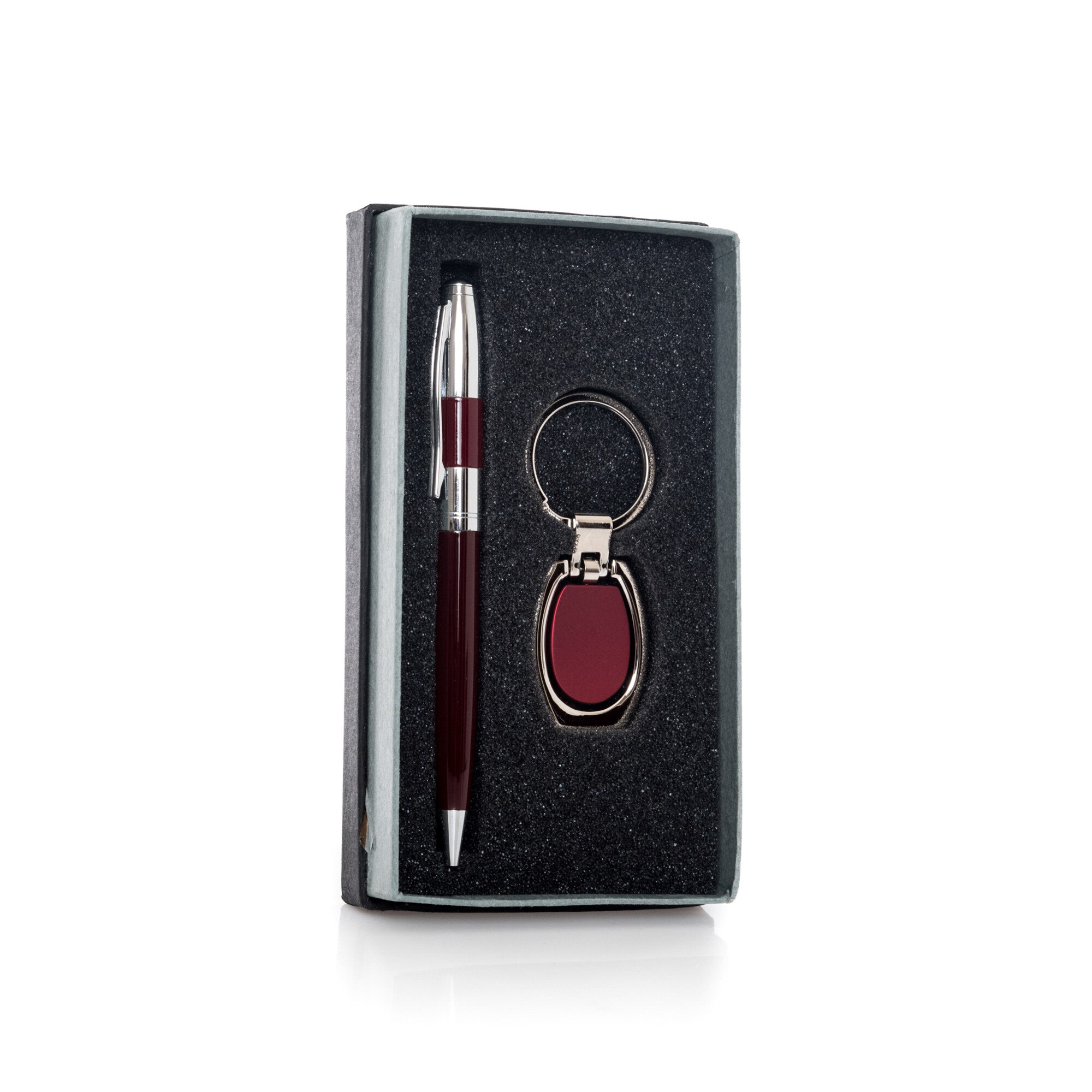 Set Mabo cu breloc si pix bordo