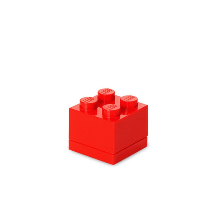 Мини LEGO кутия за съхранение 2x2 червена