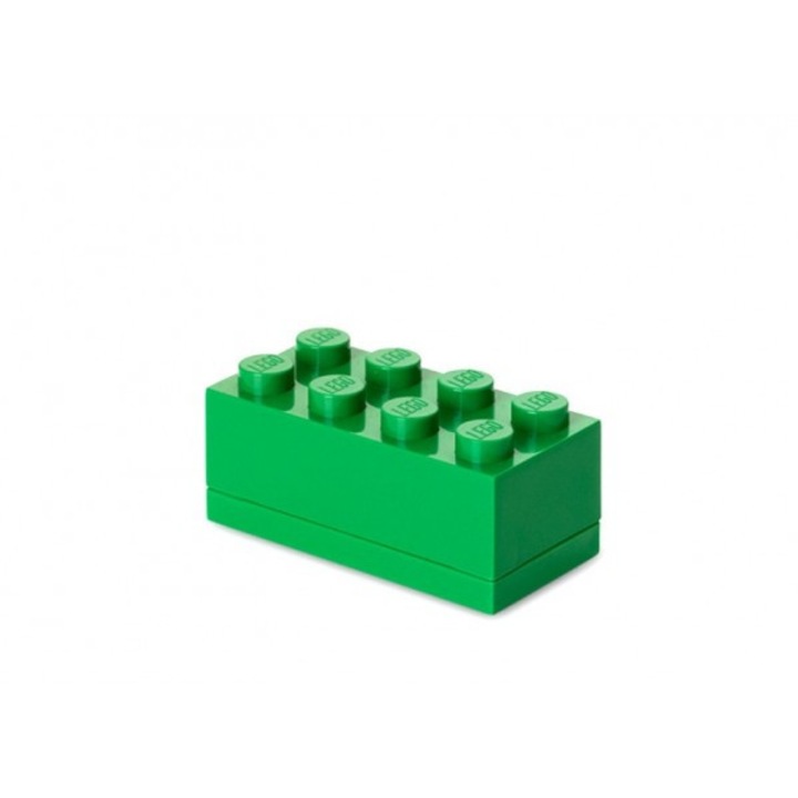 Mini cutie depozitare LEGO 2x4 verde inchis
