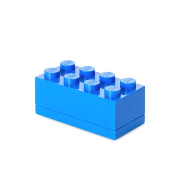 Mini cutie depozitare LEGO 2x4 albastru inchis