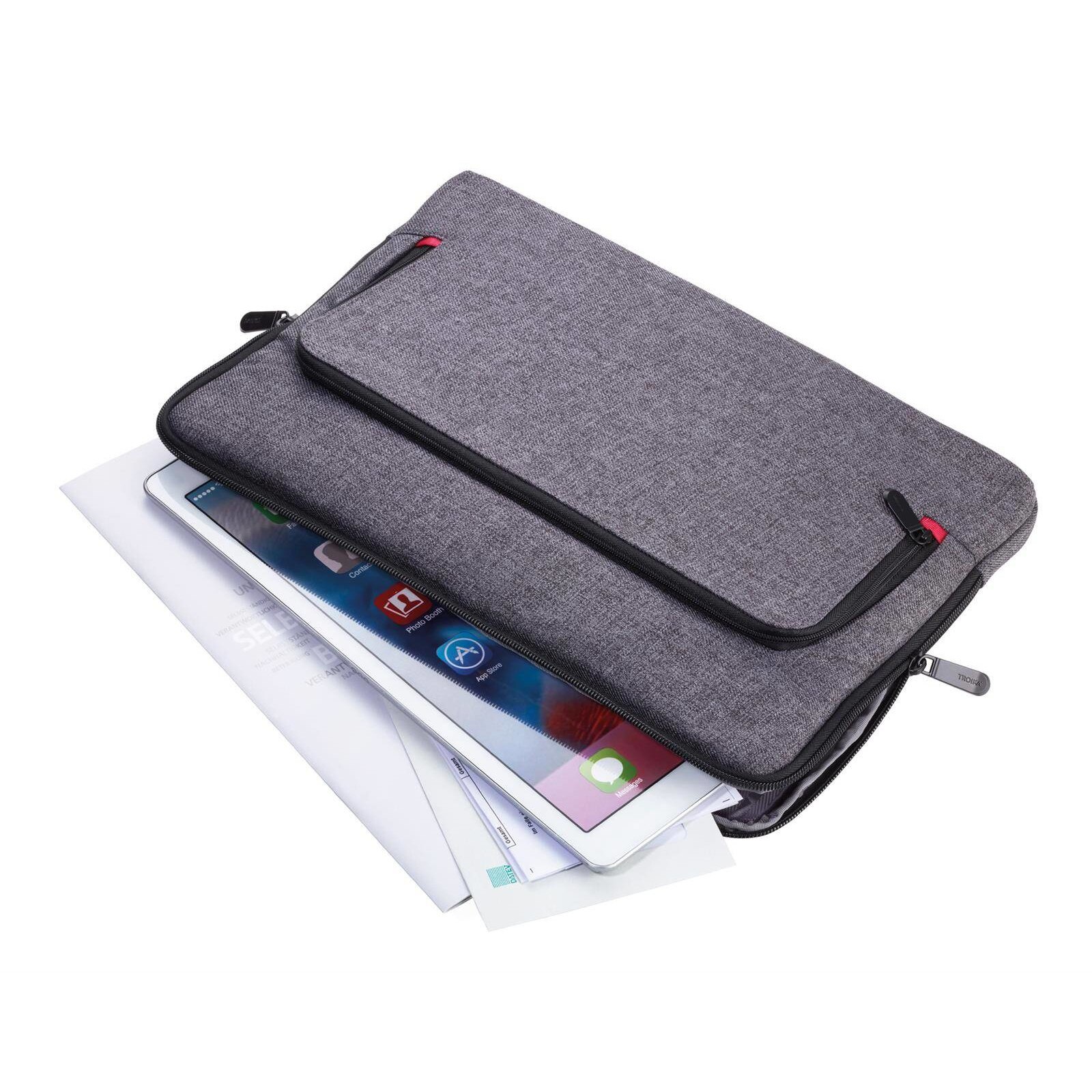 Geanta Portofoliu TROIKA MON CARRY IPC70/GY, 13", Poliester, Antracit/Negru