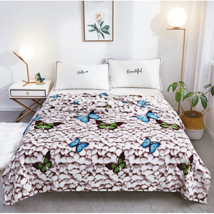 Patrua Pufoasa Cocolino, pentru Pat Dublu, 200x230 cm, Gri cu Pietre