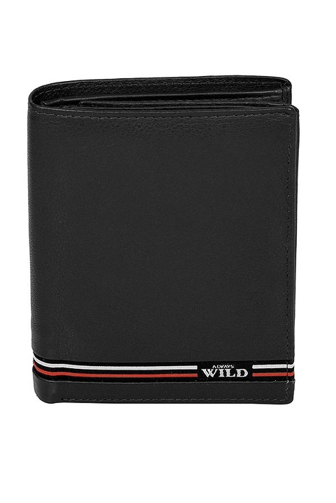 Férfi bőr pénztárca, Always Wild, Rosess, fekete, One size INTL