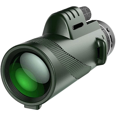 Monoclu Telescop profesional, ASKSA, HD 80x100 Prisma BaK-4 Dual Focus cu Suport, pentru Smartphone cu Trepied, Negru