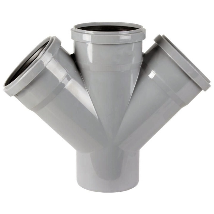Ramificatie dubla PP D110 x 50 x 50 x 45 grade