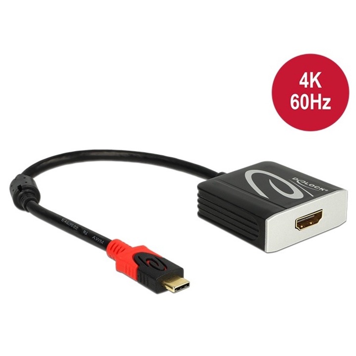 DeLock Adapter USB Type-C male > HDMI female (DP Alt Mode) 4K 60Hz, 106065, Speciális átalakító