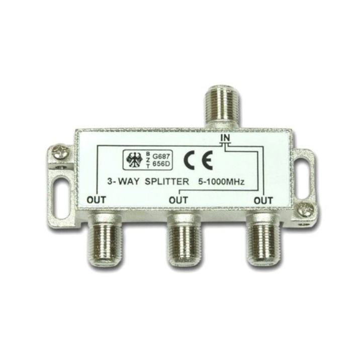 Spliter tv, metalic, cu 3 iesiri