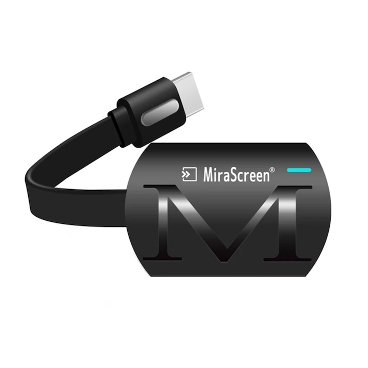 Streaming Mediaplayer MiraScreen G4 TV HDMI, Full HD, Receptor de afisare Wi-Fi, cu functii DLNA, MiraCast, Airplay, Compatibil cu Android, iOS, Windows si Mac OS