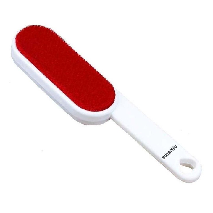 Perie cu absorbtie electrostatica, pentru curatarea parului de caini si pisici, 24.5x5.8 cm, Rosu