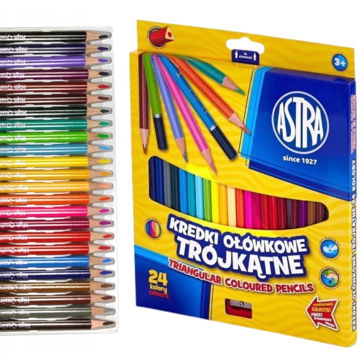 Creioane colorate 24 culori Astra