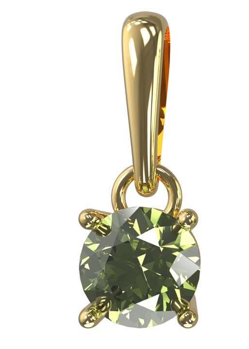 Pandantiv cu moldavit cerc din aur galben