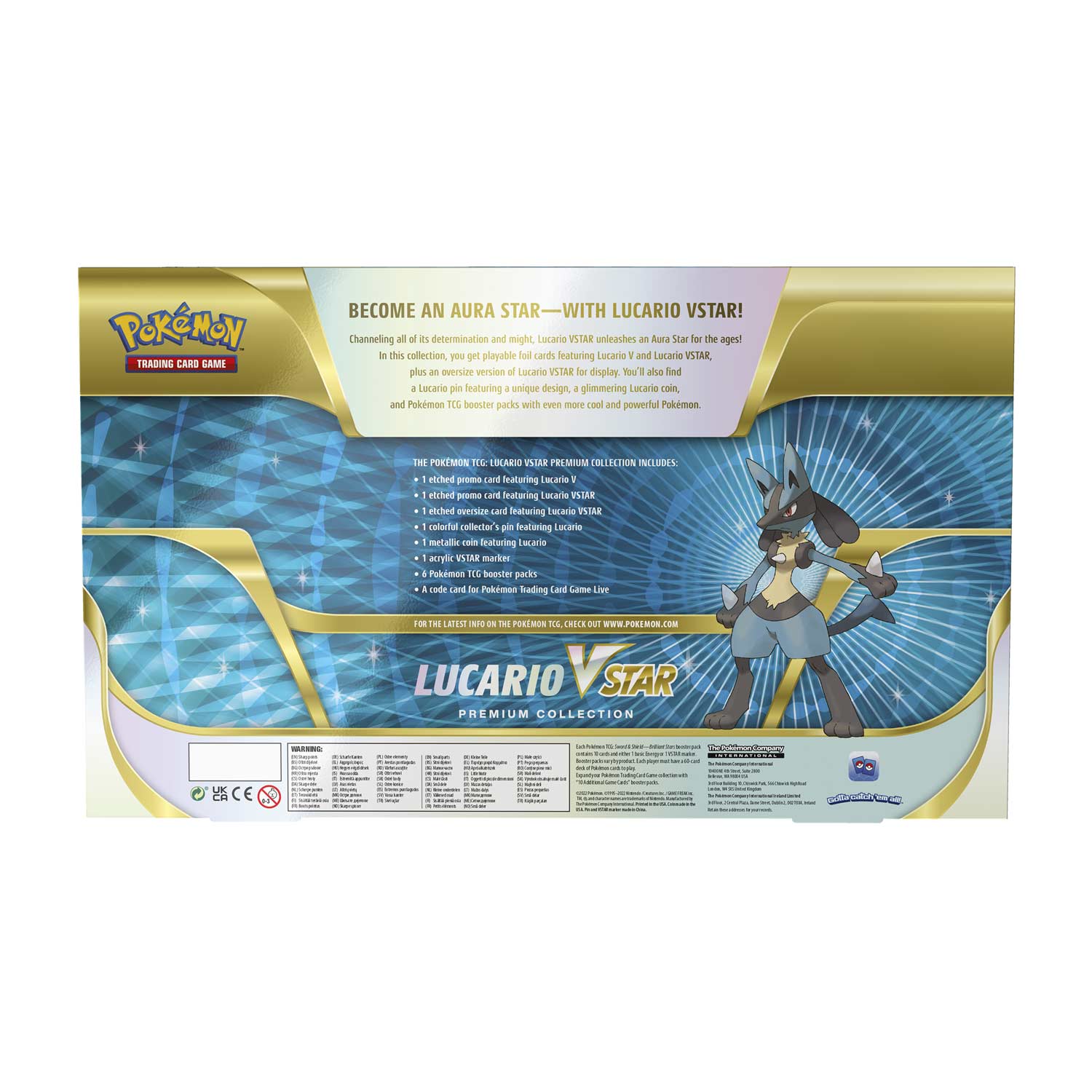 Set cartonase Pokémon TCG: Lucario V Star Premium Collection - eMAG.ro