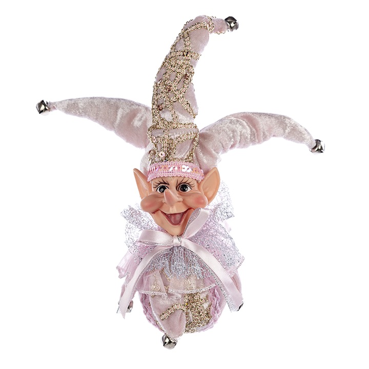 Decoratiune Craciun Elf, 28cm, Roz