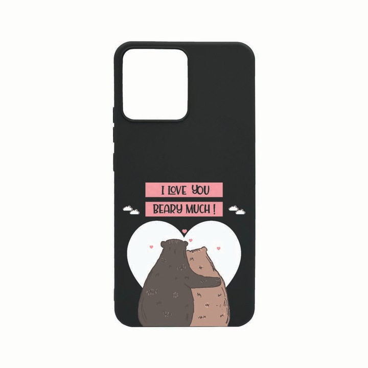 Силиконов калъф Unique за Realme C30, I Love U Beary Much!, Black B 766