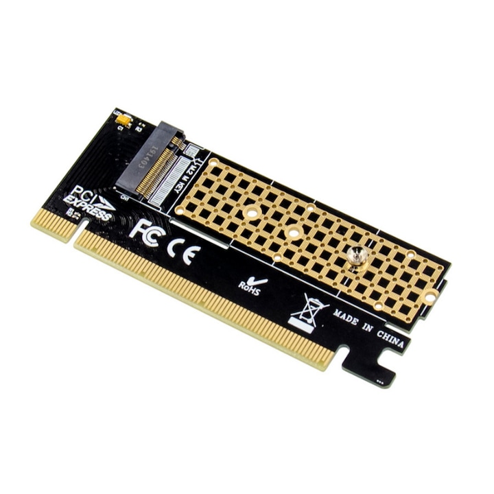 Placa extensie, PowerTech, ST529, 16 x PCIe la M.2 M Key NVMe