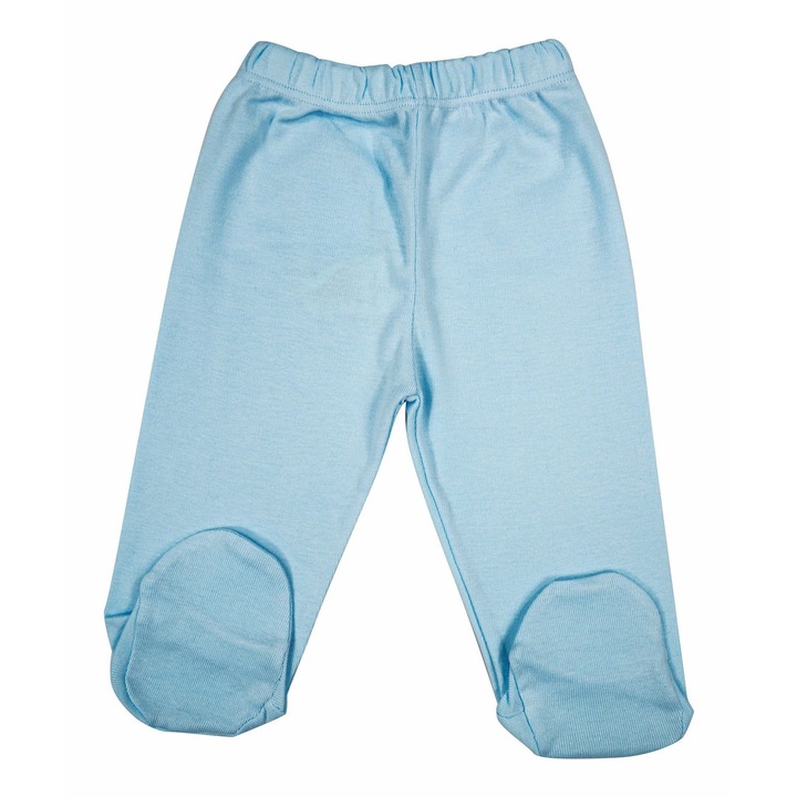 Pantaloni Bebelusi Cu Botosei 100% Bumbac, Albastru deschis, 62 CM