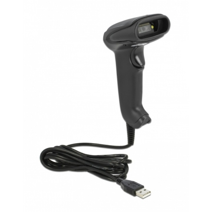 Delock USB vonalkódolvasó 1D és 2D kapcsolódó kábellel - German Version (DL-90557)