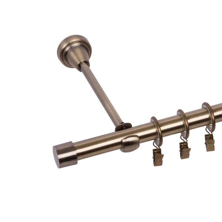 Galerie metalica singulara 19mm Luna Auriu antic 320 cm