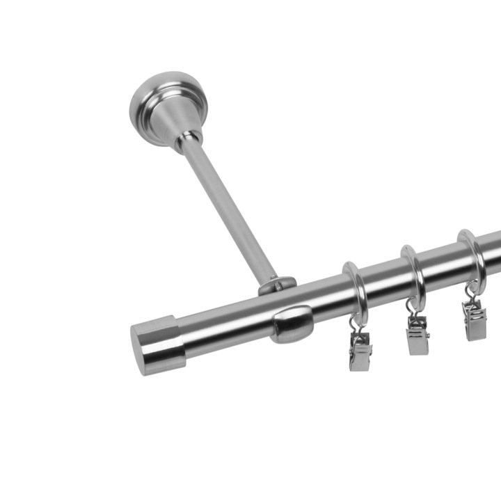 Galerie metalica singulara 19mm Luna Efect otel 160 cm