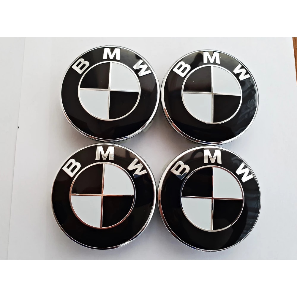 Емблема с лого BMW за преден капак/багажник 82MM, бяло+черно - eMAG.bg