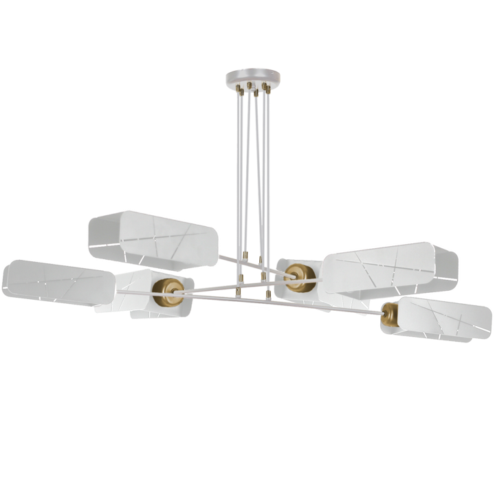 Lampa de plafon, Lampex, Hebano 6, alb, spot, reflector, negru, 40x130 cm, 40W