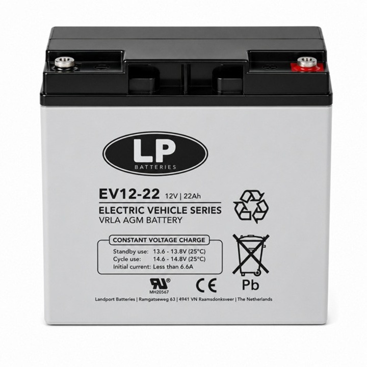 Акумулатор intAct LP EV -POWER, VRLA EV12-22, за тротинетка, електрически скутер и други ел. превозни средства