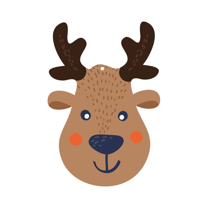 Felicitare, Pentru Craciun, Ren, Maro