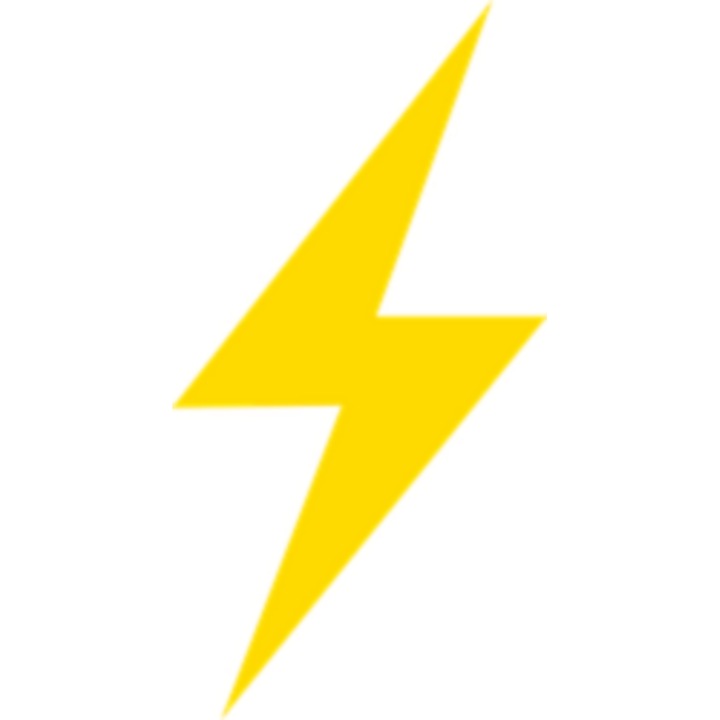 Декоративен стикер за стена, Duragon, Светкавица, жълт, 56 бр., 7х6 см