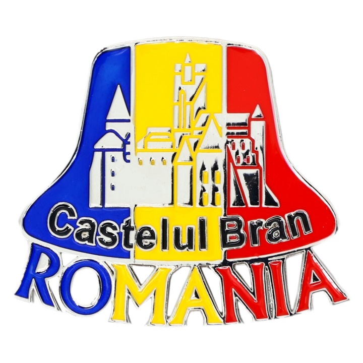 Магнит за хладилник, Bran Castle, Dracula, Металик, NO864, 6,5 x 5,5 см, Сребрист