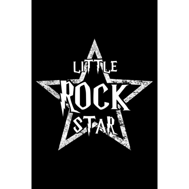 Gyerek hosszú aszimmetrikus póló, K-off, fekete, kis Rock Star, 5-6 év