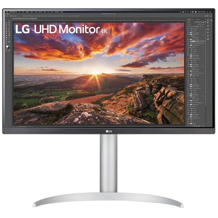 LG 27UP850N Monitor, 27", 4K UHD, HDR 400, Type-C, Pivot