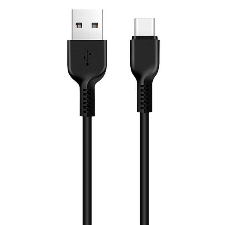 Cablu date X20 Flash USB-A to USB Type-C, 10 W, 2 A, 1 m, Negru