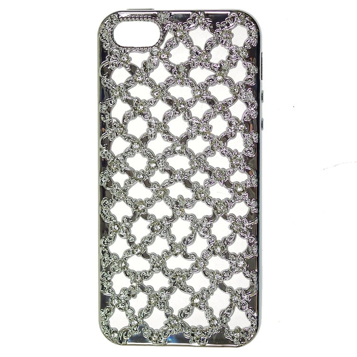 Силиконов гръб Flower Diamond Case за Apple iPhone 7/7s, Сребрист